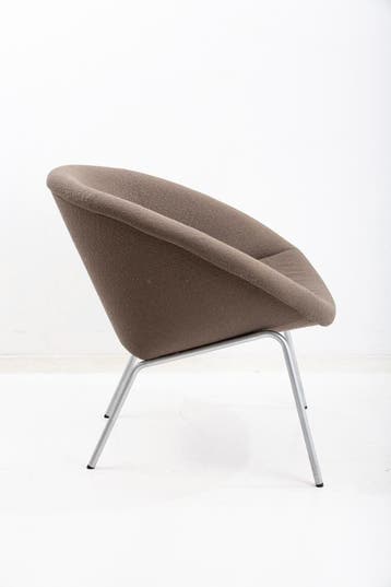 Walter Knoll 369 design fauteuil taupekleurig, Kantine of Aula, Ophalen of Verzenden, Gebruikt, Stoel