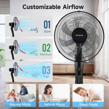 Ventilator staand - Statiefventilator - Staande ventilator -, Verzenden, Zo goed als nieuw