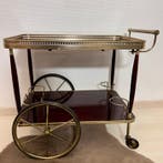 Serveerwagen - Hout, Verguld messing