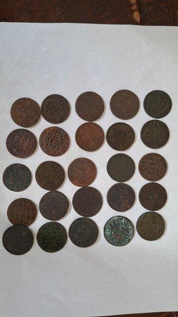 Nederland. Munten uit 17e en 18e eeuw Lot 30 stuks (Zonder