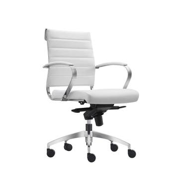 Bureaustoel Cádiz Wit - 100% leder, Ophalen of Verzenden, Nieuw