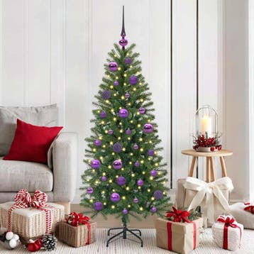 vidaXL Kerstbal Set 61 st 150 LEDs Warmwit Ø 6 cm, Verzenden, Nieuw