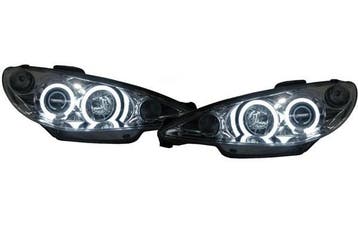 Koplampen Peugeot 206 02-.. + GTI Angel Eyes Ice CCFL, Ophalen of Verzenden, Nieuw