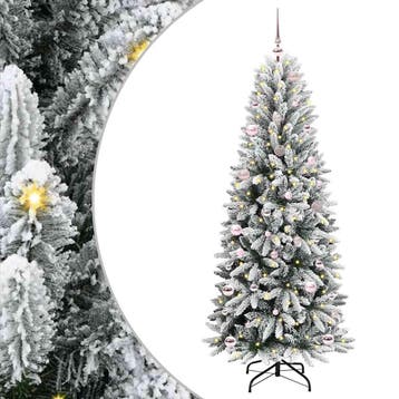 vidaXL Kunstkerstboom Wit 150 cm PVC en Plastic en Staal en, Verzenden, Nieuw