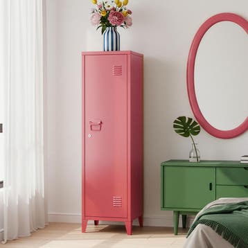Lockerkast Kurikka metaal 137x38x38 cm watermeloen rood [en., Verzenden, Nieuw