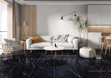 Vloertegel/Wandtegel Zwart 60x120cm (Vloeren), 60 cm of meer, Nieuw, Ophalen of Verzenden, 10 m² of meer