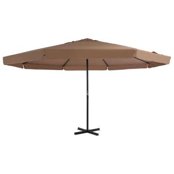 Hangparasol aluminium taupe - 52% voordeel, Ophalen of Verzenden, Zo goed als nieuw