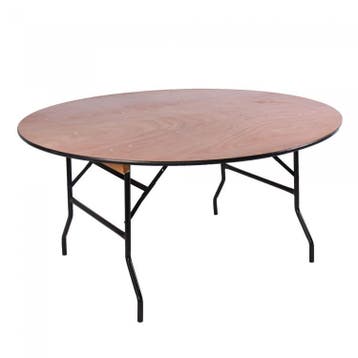 Klaptafel Ocean Rond | Epoxy/Multiplex | Zwart/Hout | Ø15.., Verzenden, Nieuw in verpakking