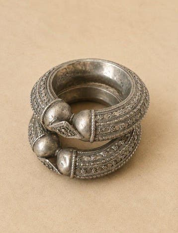 Traditionele Jemenitische enkelbanden – 338 g - Zilver -