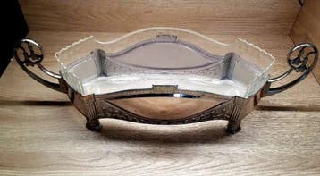 WMF / Geislingen - Jardinière - Messing, Verchroomd - L. 45, Antiek en Kunst