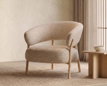 BY-BOO Sedia fauteuil - Stof Luce - Naturel, Ophalen of Verzenden, Nieuw
