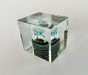 Iittala - Oiva Toikka - sculptuur, Annual Cube 1982 - 76 mm