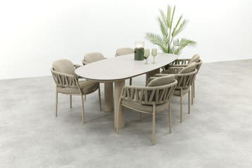 Taste Calma/Denia 6-persoons organische tuinset 240x105 cm., Verzenden, Nieuw, Overige materialen, Tuinset