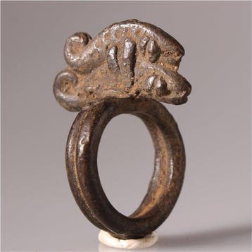 Ring - Burkina Faso - Oude Senufo-bronzen ring, (Zonder