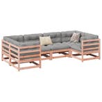 vidaXL 6-delige Loungeset massief douglas vurenhout, Verzenden, Nieuw, Loungeset