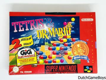 Super Nintendo / Snes - Tetris & Dr. Mario - Ita / Esp - New, Spelcomputers en Games, Games | Nintendo Super NES, Verzenden, Gebruikt