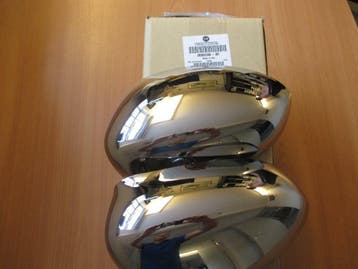 Fiat Grande Punto/Evo chromen spiegelkappen, per stuk of set, Auto-onderdelen, Spiegels, Verzenden, Nieuw, Fiat