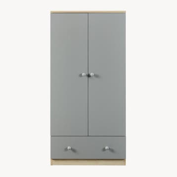 Kinderkast Beldinupp met lade 123x60x40 cm eikenkleurig en g, Verzenden, Nieuw