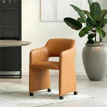 Leren eetkamerstoel Icon - Toledo Mandarin (oranje), Huis en Inrichting, Stoelen, Bohemian, Eigentijds, Industrieel, Klassiek, Modern, Retro, Romantisch, Scandinavisch, Vintage