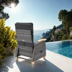 wicker fauteuil Pescara met aluminium frame, verstelbare rug, Tuin en Terras, Tuinsets en Loungesets, Verzenden, Nieuw