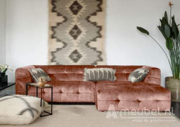 Loungebank Castricum - loungebanken - Roze, Nieuw, Stof