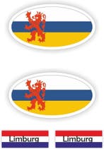 Provincie Limburg auto stickers. (289.la15), Verzenden