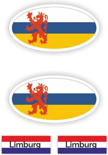Provincie Limburg auto stickers. (289.la15), Verzenden