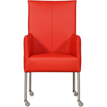 Set van 4 Leren eetkamerstoelen Spark - Toledo Ferrari, Ophalen of Verzenden, Nieuw, Leer, Vijf, Zes of meer stoelen