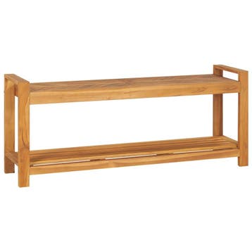 vidaXL Bankje 120 cm massief teakhout, Huis en Inrichting, Verzenden, Nieuw