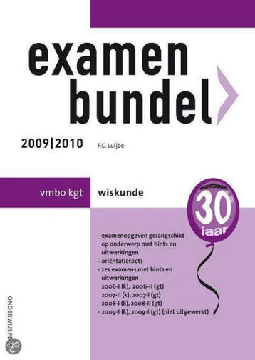 Examenbundel 2009/2010 vmbo-KGT Wiskunde - F.C. Luijbe, Verzenden, Zo goed als nieuw, F.C. Luijbe