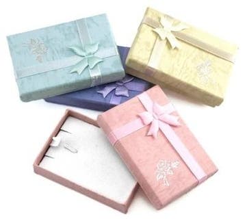 5 x Luxe cadeaudoosjes – met zilveren roosjes – ca. 7 x, Ophalen of Verzenden, Nieuw