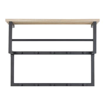 Spinder Design Rizzoli XS wandkapstok - zwart/eikenhout, Verzenden, Nieuw