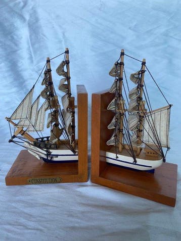 Maritieme objecten - Vintage boekensteun Galeon