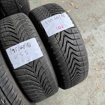 2 x Vredestein Snowtrac 5 195-60-16 Winterbanden 6mm, Gebruikt, 16 inch, Band(en), Personenwagen