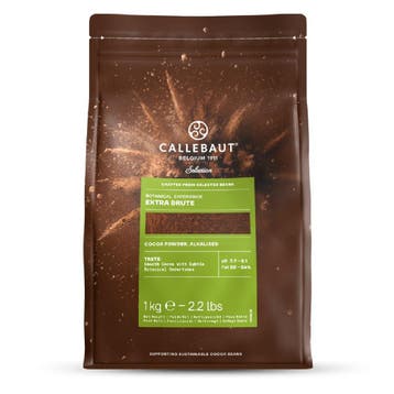Callebaut Cacaopoeder Extra Brute (Rood) Gealkaliseerd 1kg, Verzenden, Nieuw