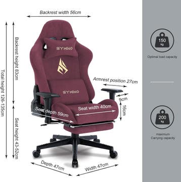 Ergonomische Bureaustoel -  Office Chair - Gamestoel - Volwa, Verzenden, Zo goed als nieuw