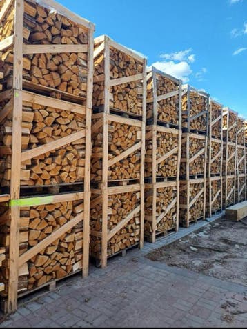 Eiken haardhout per 1 m3 - met levering 215,00, Tuin en Terras, 6 m³ of meer, Eikenhout, Blokken