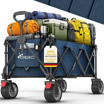 Bolderkar - Opvouwbaar - Bolderwagen  - Blauw - TRESKO®, Verzenden, Zo goed als nieuw