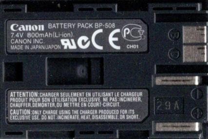 Canon BP-508 Accu / Batterij, Audio, Tv en Foto, Fotografie | Fotostudio en Toebehoren, Zo goed als nieuw, Verzenden