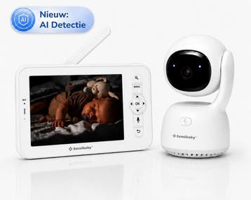 Babyfoon met Camera, Monitor en Slimme AI Detectie, Verzenden, Nieuw, Terugspreekfunctie