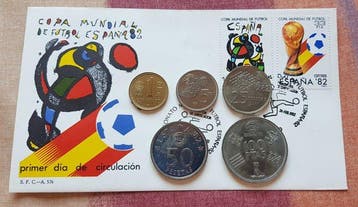 Copa Múndial de Fútbol España´82 (5 monedas + sobre) - 1982, Nieuw