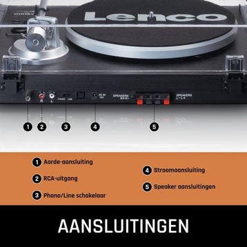 Lenco Platenspeler met Bluetooth - Twee externe Speakers - I, Verzenden, Zo goed als nieuw