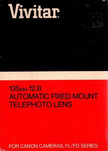 Vivitar 135mm f/2.8 Auto Lens voor Canon C/FD-mount (Nieuw), Verzenden, Nieuw