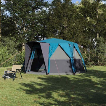 vidaXL Cabinetent 6-Personen met dak Blauw 425 x 396 x 222, Verzenden, Nieuw, Tot en met 2