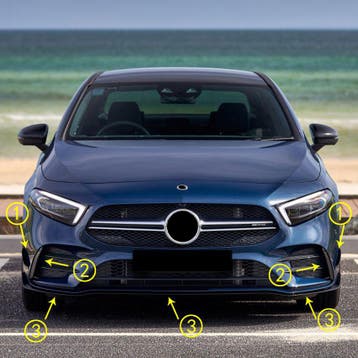 voorspoiler Front Spoiler geschikt voor Mercedes W177