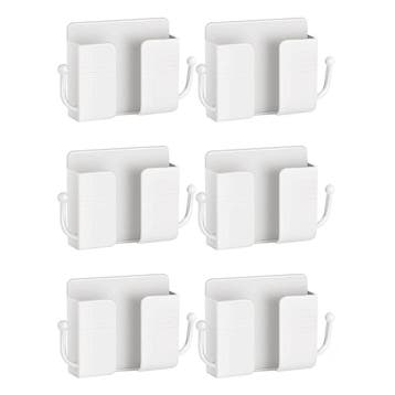 Afstandsbediening Houder - 6 Stuks - Wit - AB Houder- Houder, Verzenden, Nieuw