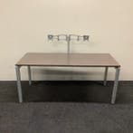 bureau 180x80 cm, hoogte verstelbaar, vv dubbele monitorarm,, Ophalen of Verzenden, In hoogte verstelbaar, Gebruikt