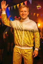 Bier Trainingspak – Goud/Wit - Unisex - Maat XL, Kleding | Heren, Ophalen of Verzenden, Nieuw, Maat 56/58 (XL)