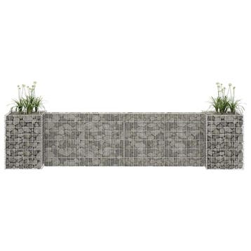 vidaXL Gabion plantenbak H-vormig 260x40x60 cm staaldraad, Verzenden, Minder dan 60 cm, Nieuw, Metaal