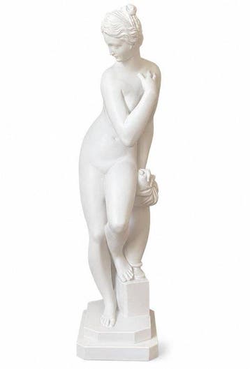 sculptuur, Badende Venus - 66 cm - Marmer poeder, Antiek en Kunst